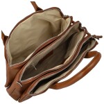 Módní dámská kožená kabelka do ruky Sawina, koňaková