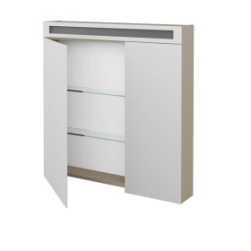 Dřevojas - Dvoudveřová galerka AIR GA2NOE 80 - L04 Béžová vysoký lesk 239411