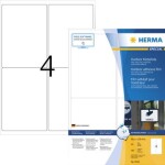 Herma 8016 Fóliové etikety 45.7 x 21.2 mm fólie, lesklá transparentní 1200 ks trvalé laserová tiskárna, kopírka, barevná