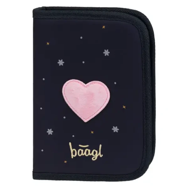 BAAGL Školní penál jednopatrový Unicorn Gold (A-35593)