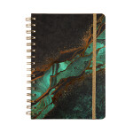 Kroužkový zápisník - Zelená abstrakce - Albi