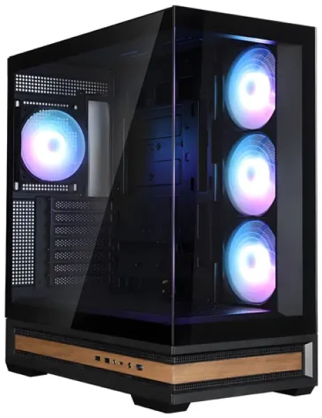 Zalman P40 Namu černá / Skříň / ATX / 4x 120mm ARGB / 2x USB 3.0 + 1x USB-C / panoramatická / dřevěné doplňky (P40 Namu Black)