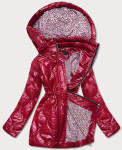 Červená dámská bunda ozdobnou podšívkou model 16988823 Červená BH FOREVER