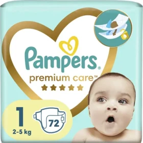Pampers Premium Care 2-5 kg (72ks) / Pleny / Velikost 1 (2-5 kg) (8006540858073)