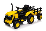 Mamido Dětský elektrický traktor s vlečkou 12V 7Ah žlutý