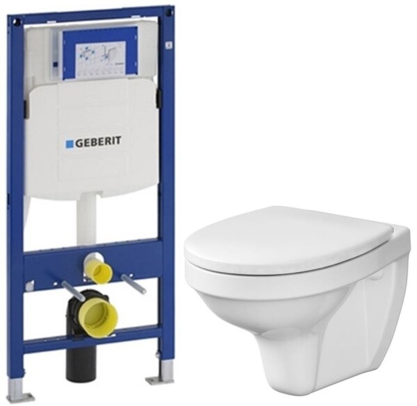 GEBERIT Duofix bez tlačítka + WC CERSANIT DELFI + SEDÁTKO 111.300.00.5 DE1