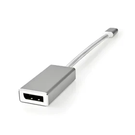 Nedis USB-C - DisplayPort adaptér stříbrná / Adaptér / USB 3.2 Gen 1 / 0,20 m / Pozlacené konektory / Opletený (CCTB64450AL02)