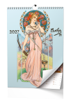 Nástěnný kalendář 2027 Baloušek poznámkový Alfons Mucha