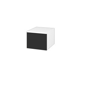 Dřevojas - Nízká skříňka DOS SNZ1 40 - N01 Bílá lesk / Bez úchytky T31 / L03 Antracit vysoký lesk 281694D