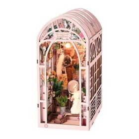 3D skládačka Zarážka na knihy Miniatura domečku Skleník umělkyně
