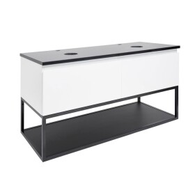 Koupelnová skříňka s krycí deskou SAT B-Way 119x30x45 cm bílá lesk BWAY120WZF BWAY120WZF