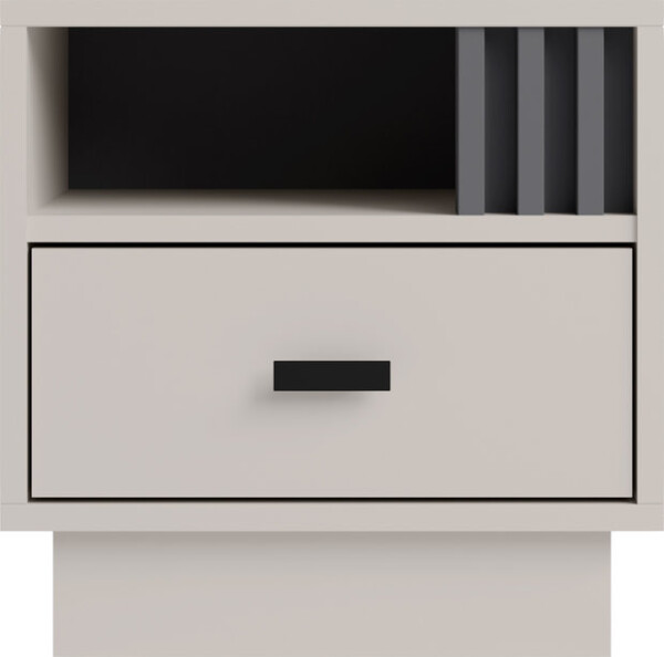 Noční stolek AllMo AL20 Barva korpusu + barva dveří: Kašmír + Antracit