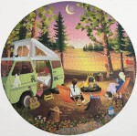 ViSSEVASSE Puzzle Van life 1000 dílků, hnědá barva, papír