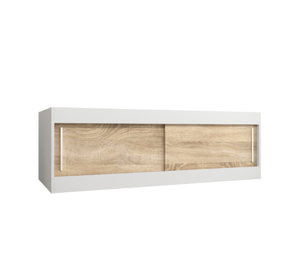 Nástavec na skříň Abi Barva korpusu: Bílá, Rozměry: 150 cm, Dveře: Dub sonoma