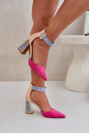 Sandály Na Podpatku Se Špičatými Nosy Fuchsie Gekkaria 36