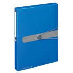 Box na spisy s gumičkou Herlitz easy orga A4, 4 cm, PP - modrý