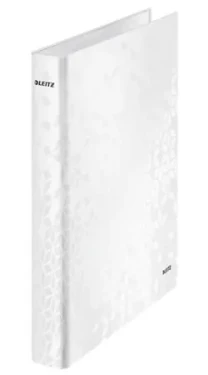 Leitz WOW perleťová bílá / Kroužkový pořadač / A4+ / 2 kroužky 25 mm / 230 listů (42410001)