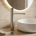 REA - Umyvadlová vysoká baterie Arcos Brush Nickel REA-B6966