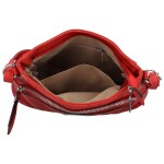 Trendová dámská koženková crossbody Edina, červená