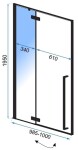 REA - Sprchové dveře Fargo 100 černá matná REA-K6330