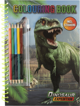 Kniha omalovánek + samolepky Dinosauři - Craft Creative