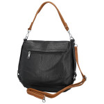 Trendy dámská koženková crossbody kabelka Naiara, černá