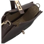 Módní dámská kožená kabelka na rameno Deimis, tmavě hnědá