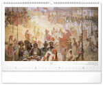 Nástěnný kalendář 2026 NOTIQUE - Slovanská epopej – Alfons Mucha, 48 x 33 cm