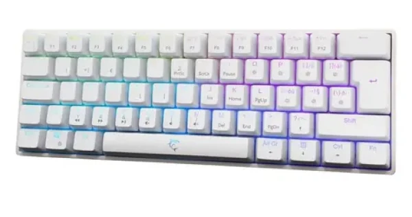 White Shark GK-4115 SHINOBI 2 bílá / herní mechanická klávesnice / CZ/SK layout / červené spínače / USB / LED (SHINOBI2-W-CZ/SK-RED)