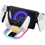 IPega P5P11 Charger Dock s RGB 2v1 pro Playstation Portal Remote Player a PS5 Ovladač bílá (57983119470)