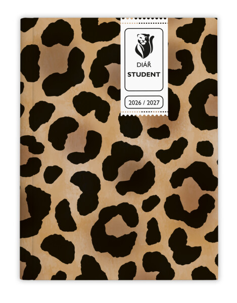 Týdenní diář 2027 Baloušek Student V8 lamino kapesní Leopard