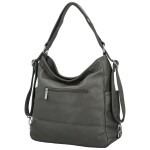 Stylový dámský koženkový kabelko-batoh Coveri Gael, šedý