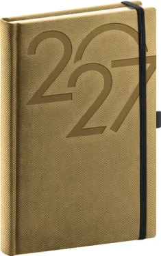 NOTIQUE Ajax 2027 zlatý / Denní diář / 15 x 21 cm