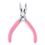 Půlkulaté kombinovací kleště z karbonové oceli - růžové - 12 x 5 cm - 1 ks