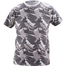 Triko CRAMBE s krátkým rukávem šedé camouflage, 100% bavlna, 180g/m2 S- šedá camouflage