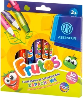 ASTRA Frutos / Voňavý fix s razítkem / ovocná vůně / dvojitý hrot / 10 ks (314024003)