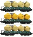 Roco 6600177 Sada 3 ks nákladních vozů na cement ČSD IV