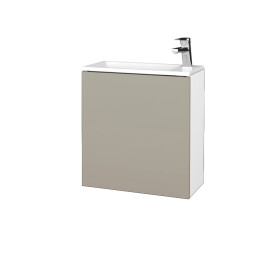 Dřevojas - Koupelnová skříňka VARIANTE SZD 50 umyvadlo Zoom - N01 Bílá lesk / M05 Béžová mat / Levé 328023