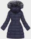 Tmavě modrá dámská zimní bunda s kapucí (m-21603) odstíny modré XL (42)