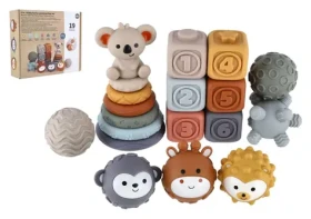 TEDDIES Sada skládanek s míčky 19 ks