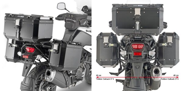 Plo3118Cam trubkový nosič bočních kufrů PL One-Fit pro Suzuki V-Strom 1050/XT/SE (20-25), DE (23-25)