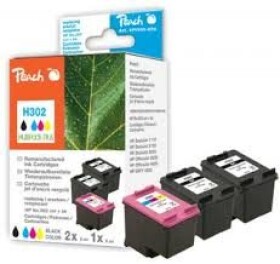 Peach Remanufactured MultiPack Plus HP302 alternativní cartridge / OfficeJet 3830 / 2x5+8 ml / MultiPack Plus (0F319616)