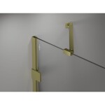 MEXEN/S - Lunar-F sprchový kout skládací dveře pravá 95 x 70, transparent, zlato kartáčovaná 836-095-070-55-00-P