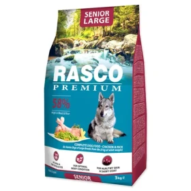 Rasco Premium Senior Large kuře s rýží 3kg / Granule pro starší psy (1704-10634)