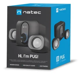 Natec PUG černá / Reproduktor / 2.1 / 11W / USB / Jack 3,5 mm (NGL-2111)