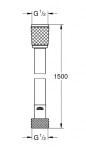 GROHE - Hadice Sprchová hadice VitalioFlex Trend 150 cm, matná černá 287412432