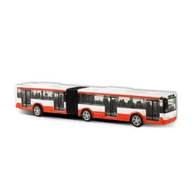 RAPPA 243484 Kovový kloubový autobus červený 18 cm
