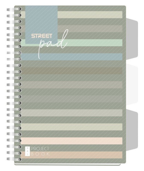 Spirálový blok A5, 100l, linkovaný - StreetPad Lines (mix)