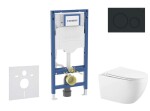 GEBERIT - Duofix Set předstěnové instalace, klozetu Gaia a sedátka softclose, tlačítko Sigma20, matná černá/černá SANI11CA5135B