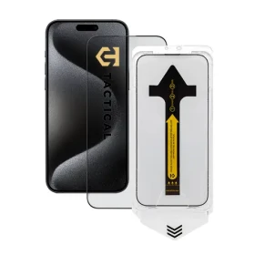 Tactical Impact Barrier for Rookies Ochranné sklo pro Apple iPhone 15 Pro Max / Instalační rámeček (57983122326)